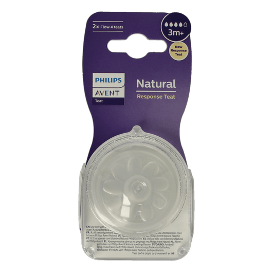 Avent Natural flesspeen 3M+ 2 Stuks - DrogistWereld