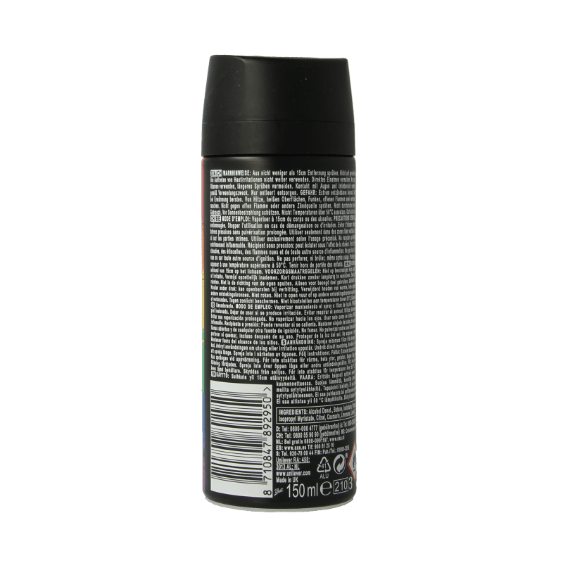 AXE Deodorant bodyspray unite pride 150 Milliliter - DrogistWereld