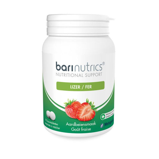 Barinutrics IJzer aardbei 90 Tabletten - DrogistWereld