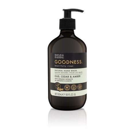Baylis & Harding Hand wash goodness oud, cedar & amber 500 Milliliter - DrogistWereld