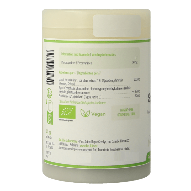 Be - Life Blauwe spirulina bio 30 Capsules - DrogistWereld