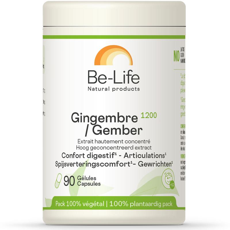 Be - Life Gember 1200 bio 90 Vegetarische capsules - DrogistWereld