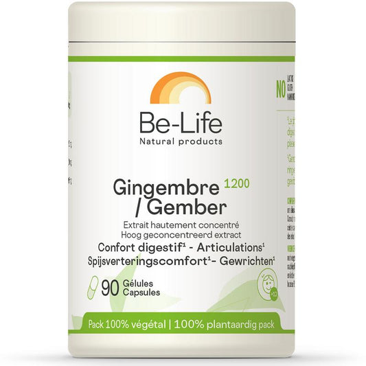 Be - Life Gember 1200 bio 90 Vegetarische capsules - DrogistWereld