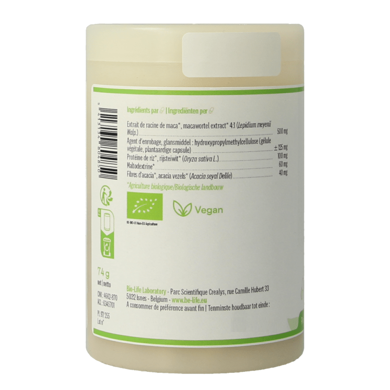 Be - Life Maca 2000 bio 90 Capsules - DrogistWereld