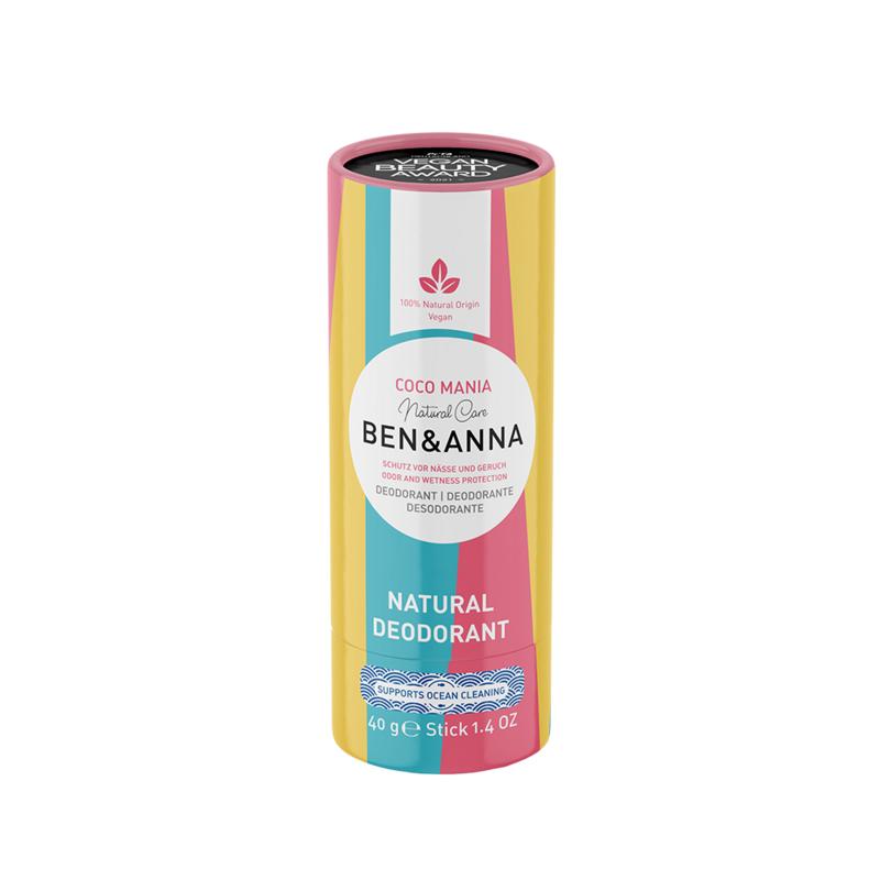Ben & Anna Deodorant coco mania papertube 40 Gram - DrogistWereld