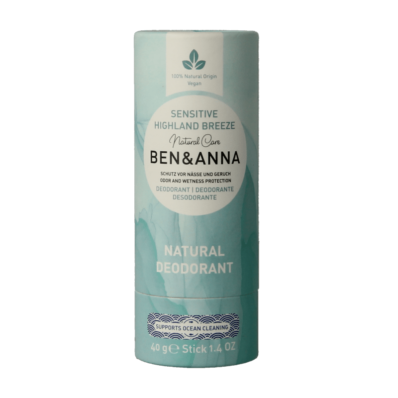 Ben & Anna Deodorant highland breeze sensitive papertube 40 Gram - DrogistWereld