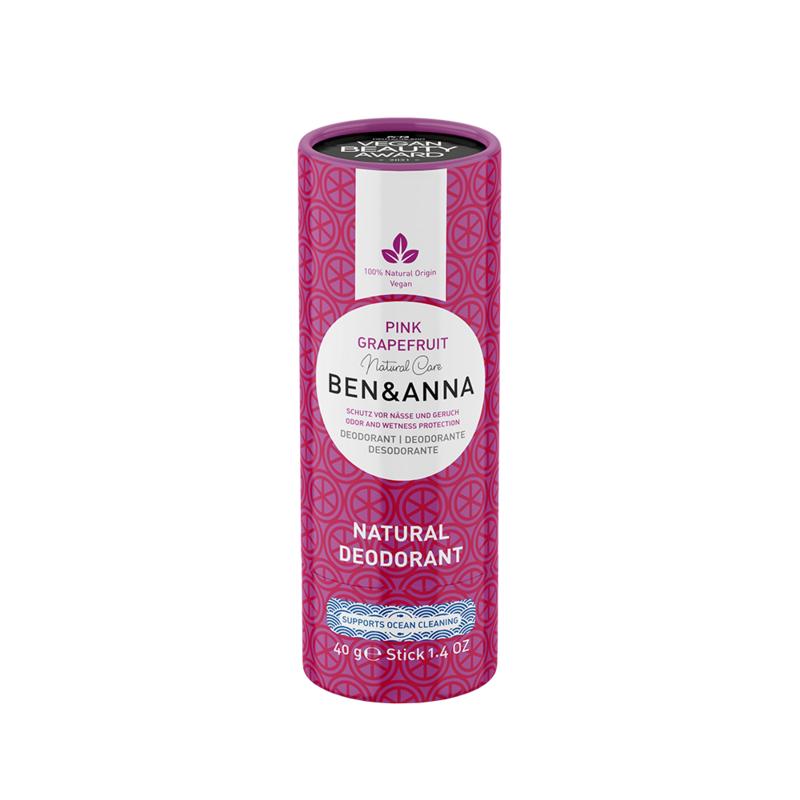 Ben & Anna Deodorant pink grapefruit papertube 40 Gram - DrogistWereld