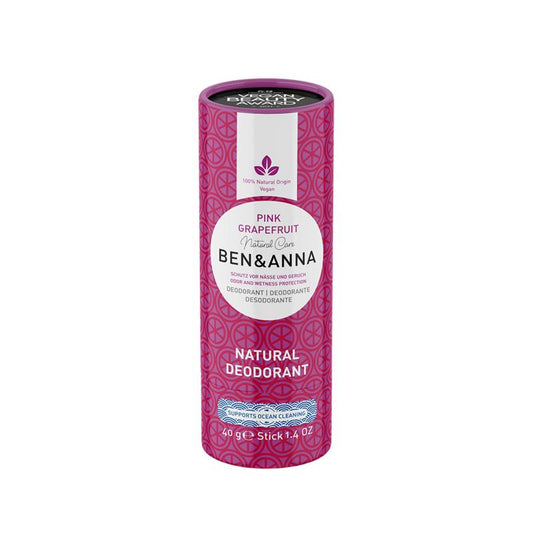 Ben & Anna Deodorant pink grapefruit papertube 40 Gram - DrogistWereld
