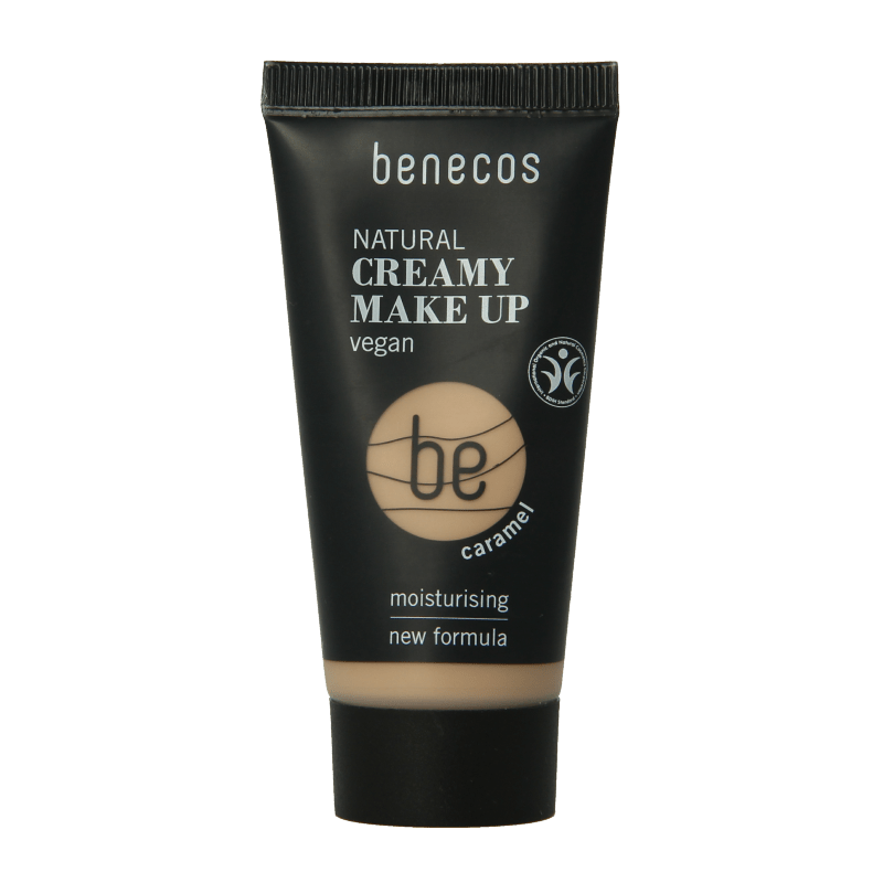 Benecos natural beauty Natural creamy make up foundation caramel 30 Milliliter - DrogistWereld
