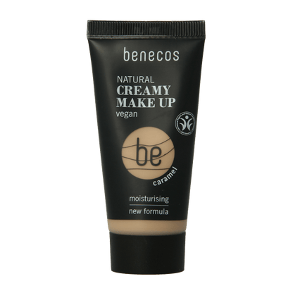 Benecos natural beauty Natural creamy make up foundation caramel 30 Milliliter - DrogistWereld