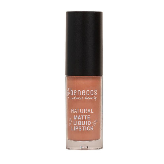 Benecos natural beauty Natural lipstick liquid mat desert rose 5 Milliliter - DrogistWereld