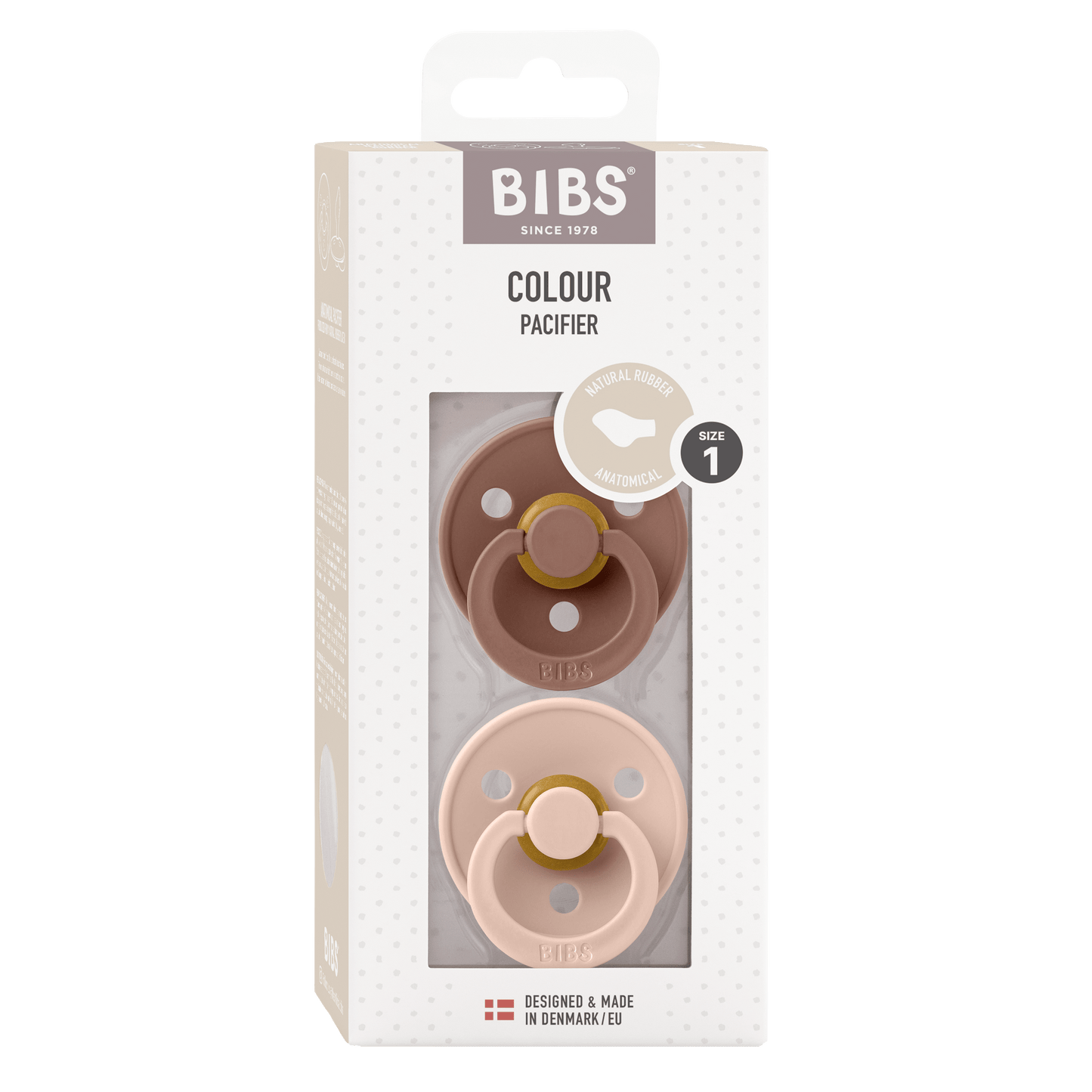 Bibs Fopspeen anatomical maat 1 blush/woodstock 2 Stuks - DrogistWereld