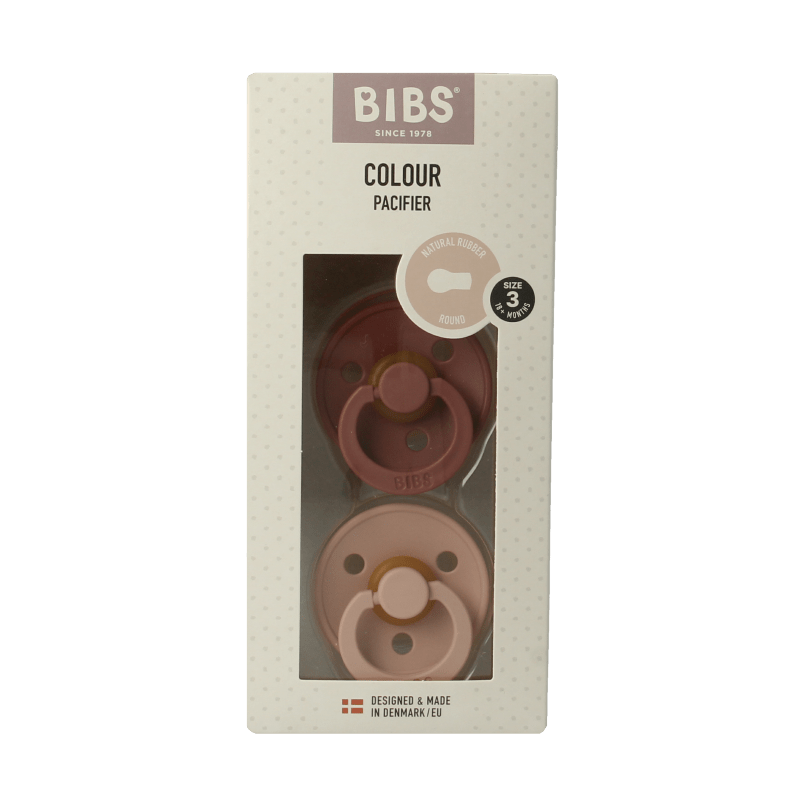 Bibs Fopspeen maat 3 woodchuck blush 2 Stuks - DrogistWereld