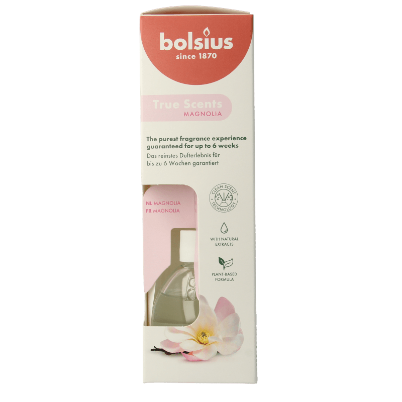 Bolsius True Scents geurverspreider magnolia 60 Milliliter - DrogistWereld