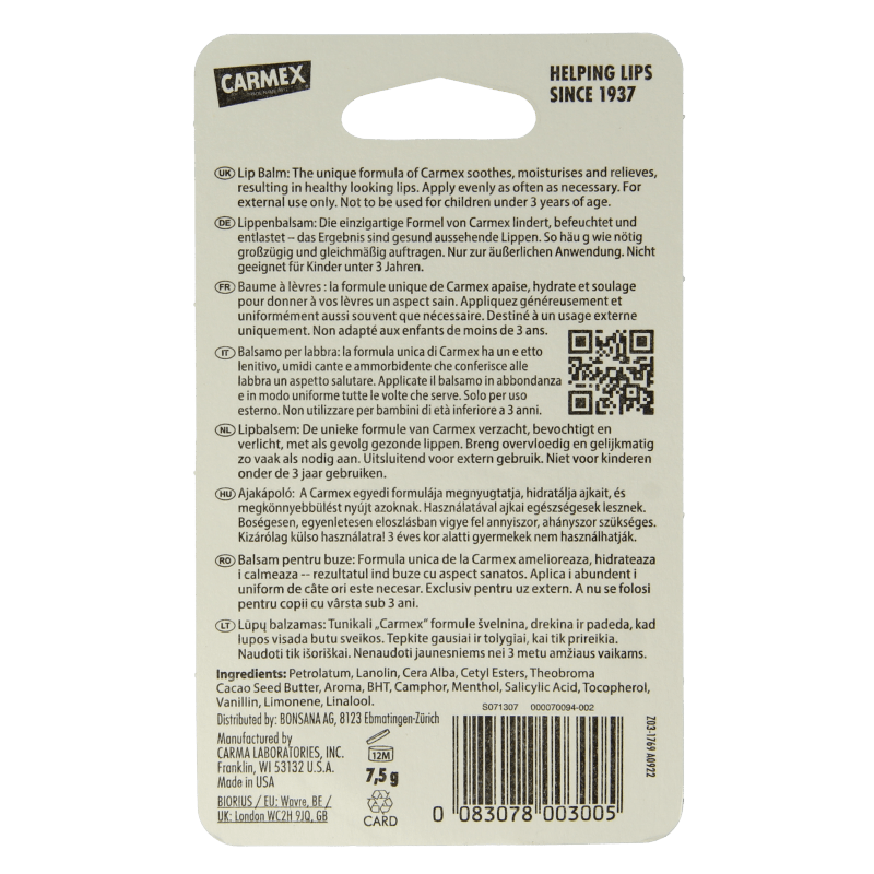 Carmex Lip balm classic potje 7.5 Gram - DrogistWereld