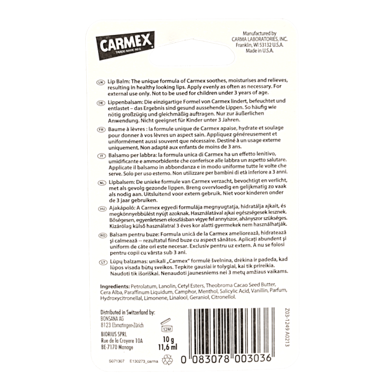 Carmex Lip balm classic tube 10 Gram - DrogistWereld