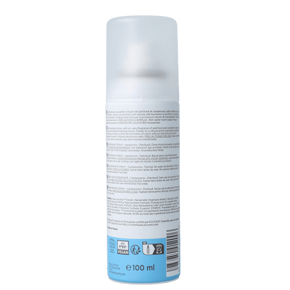Cattier Deodorant spray cardamom patchouli 100 Milliliter - DrogistWereld