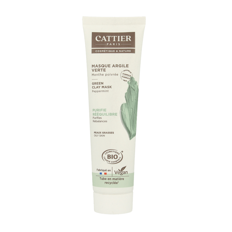 Cattier Groene klei masker munt 100 Milliliter - DrogistWereld