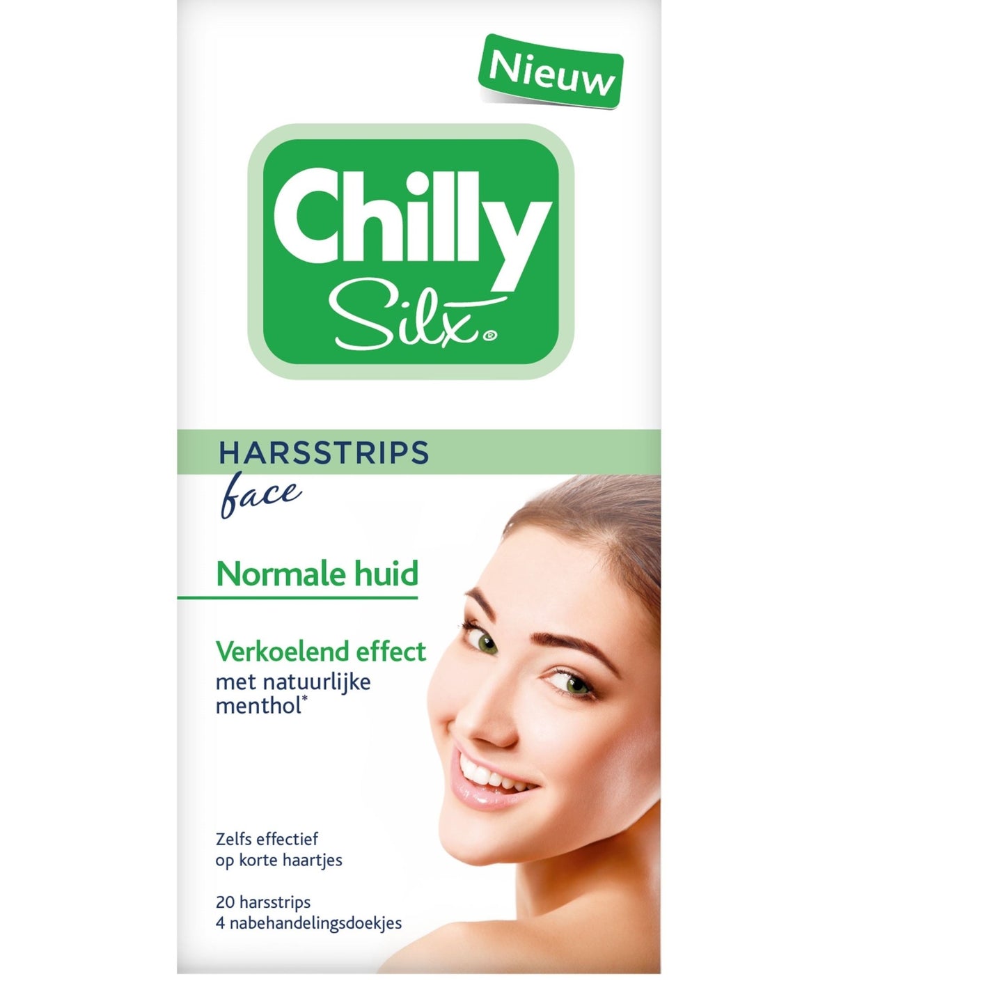 Chilly Silx Harsstrips gezicht normale huid 20 Stuks - DrogistWereld