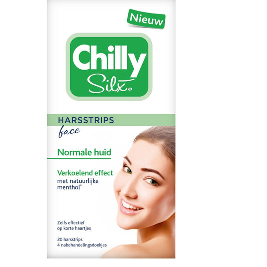 Chilly Silx Harsstrips gezicht normale huid 20 Stuks - DrogistWereld
