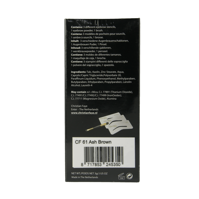 Christian Faye Eyebrow powder ash brown 3 Gram - DrogistWereld