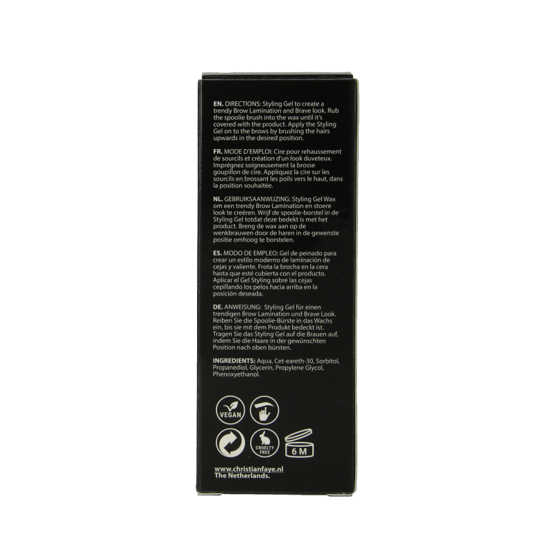 Christian Faye Eyebrow styling gel 5 Gram - DrogistWereld