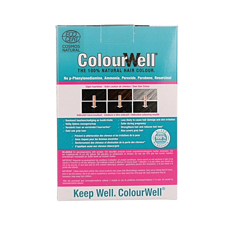 Colourwell 100% Natuurlijke haarkleuring mild zwart 100 Gram - DrogistWereld