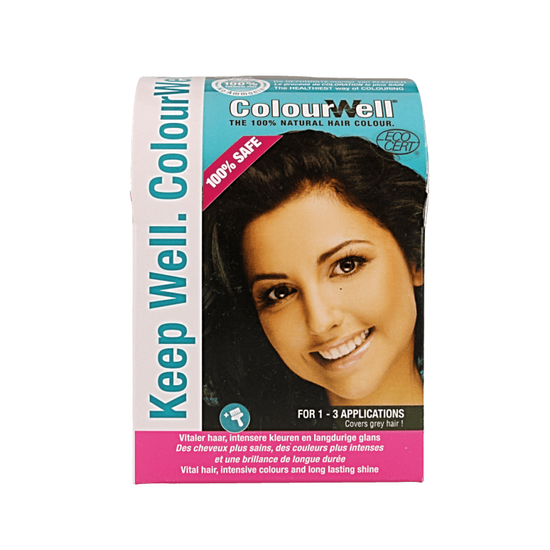 Colourwell 100% Natuurlijke haarkleuring mild zwart 100 Gram - DrogistWereld