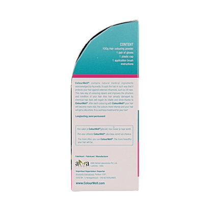 Colourwell 100% Natuurlijke haarkleuring mild zwart 100 Gram - DrogistWereld