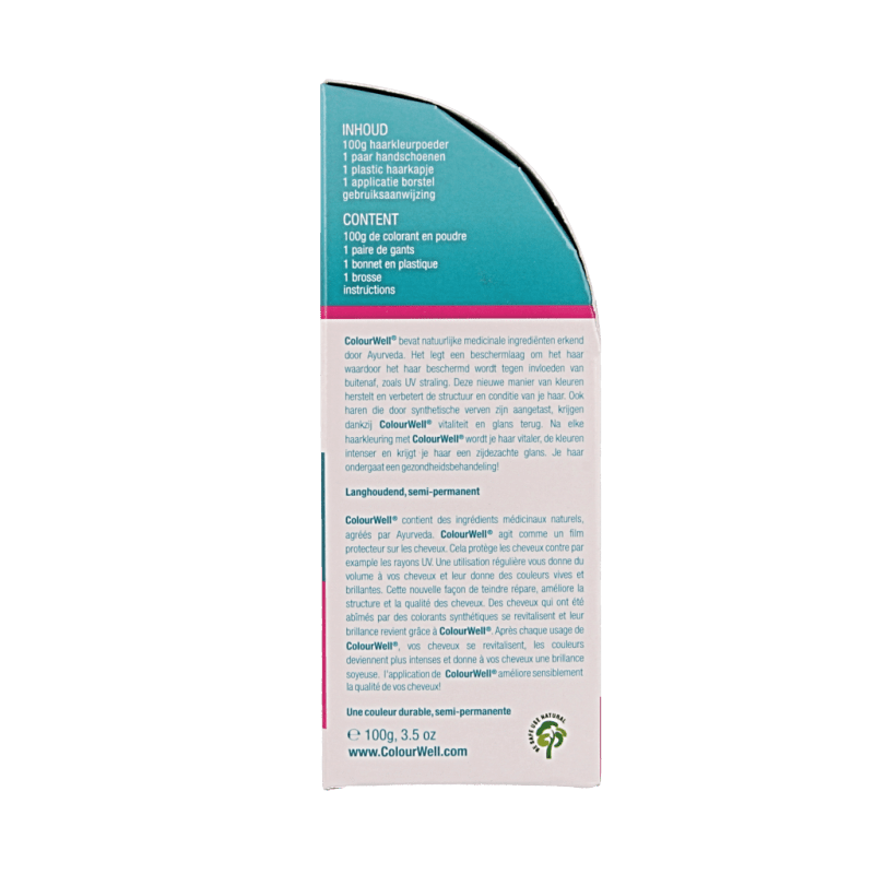 Colourwell 100% Natuurlijke haarkleuring mild zwart 100 Gram - DrogistWereld