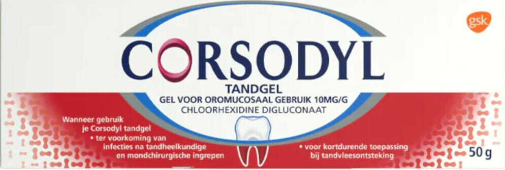 Corsodyl Tandgel 1% 50 Gram - DrogistWereld