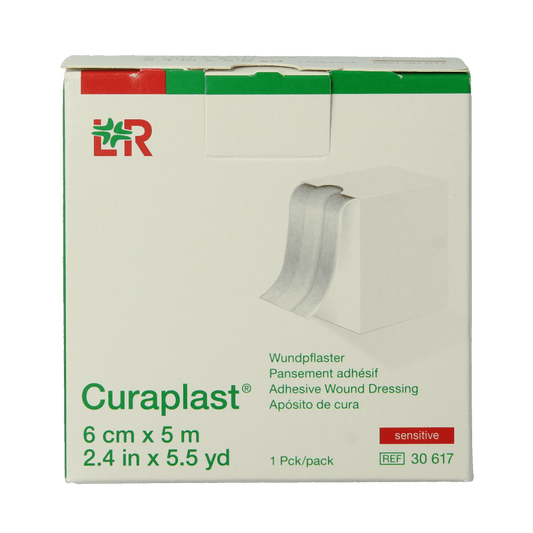 Curaplast Sensitive wondpleister 5m x 6cm 1 Rol - DrogistWereld