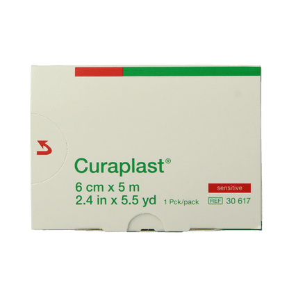 Curaplast Sensitive wondpleister 5m x 6cm 1 Rol - DrogistWereld