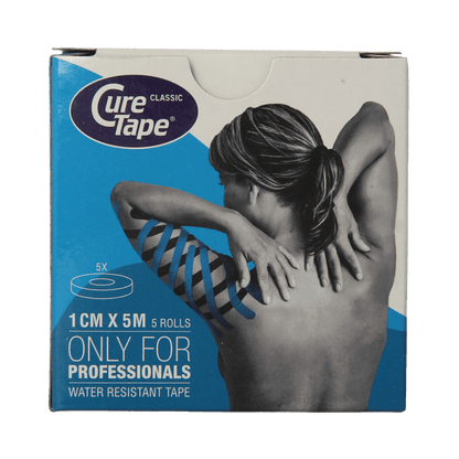 Cure Tape Kinesiotape blauw 1cm x 5m 5 Stuks - DrogistWereld
