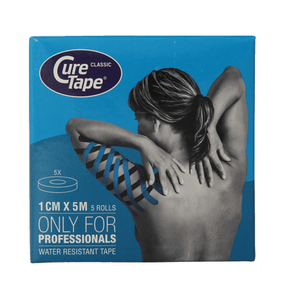 Cure Tape Kinesiotape blauw 1cm x 5m 5 Stuks - DrogistWereld