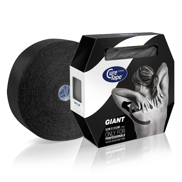 Cure Tape Kinesiotape giant zwart 5cm x 31.5m 1 Stuks - DrogistWereld
