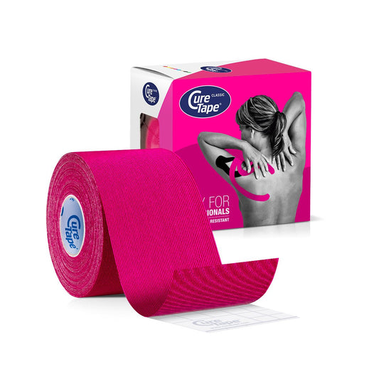 Cure Tape Kinesiotape roze 5cm x 5m 1 Stuks - DrogistWereld