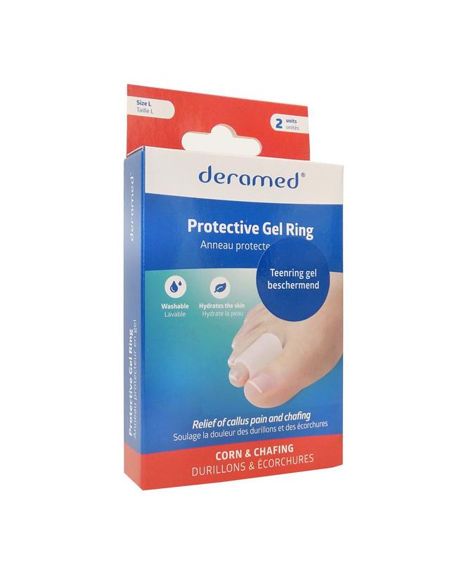 Deramed Teenring gel beschermend maat L 2 Stuks - DrogistWereld