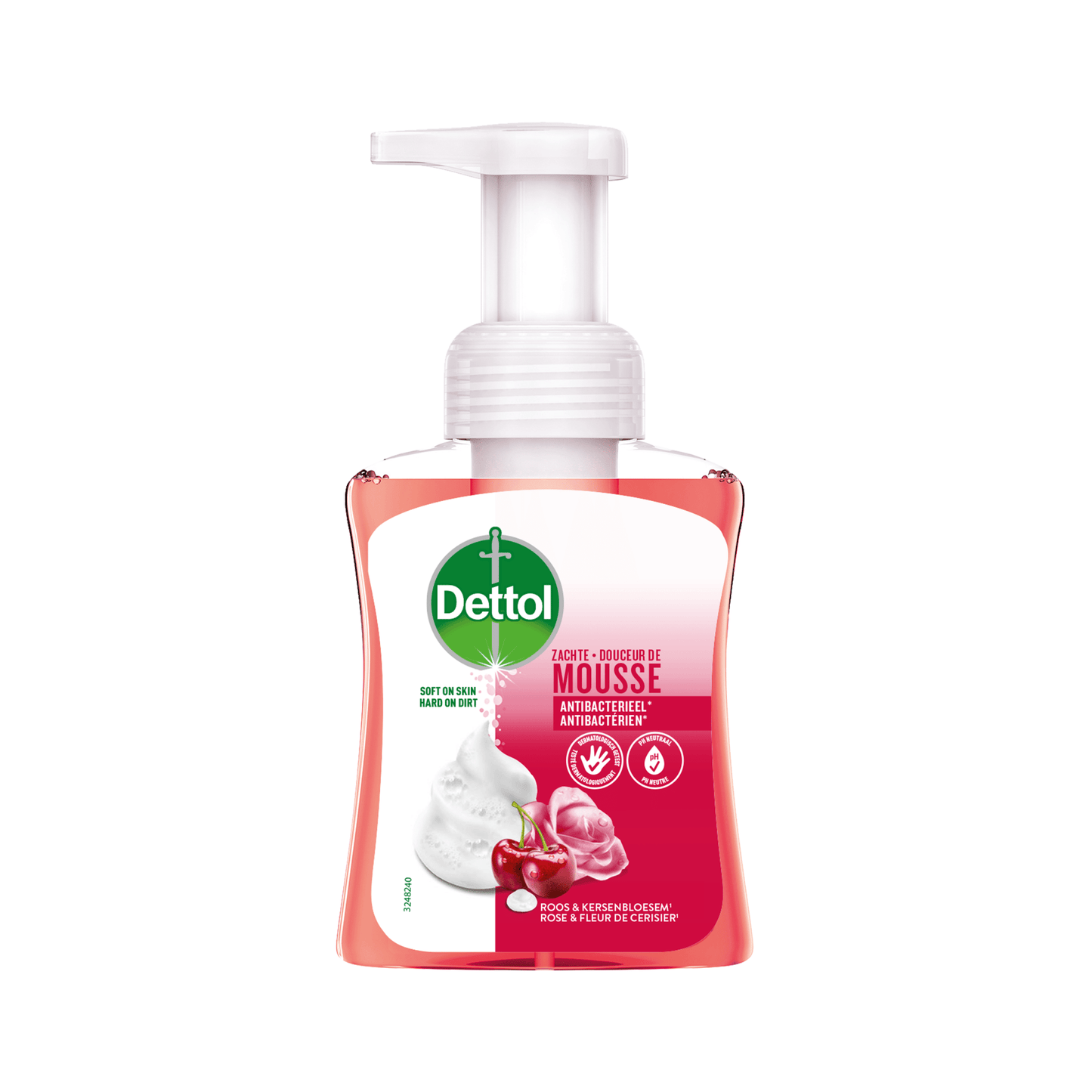 Dettol Mousse rose & cherryblossom 250 Milliliter - DrogistWereld