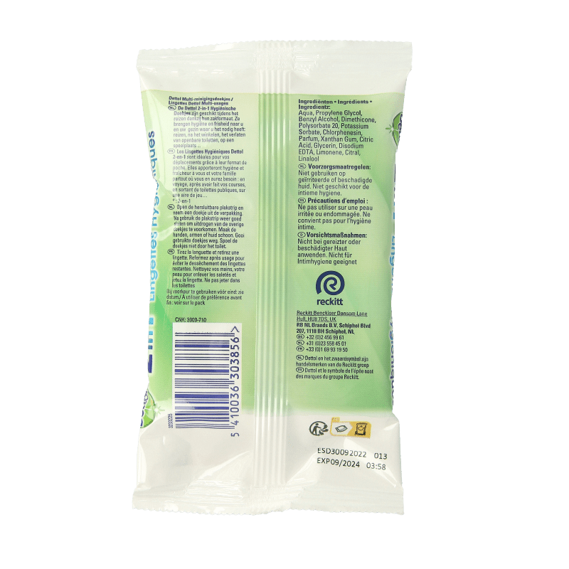 Dettol Wipes 2 - in - 1 12 Stuks - DrogistWereld