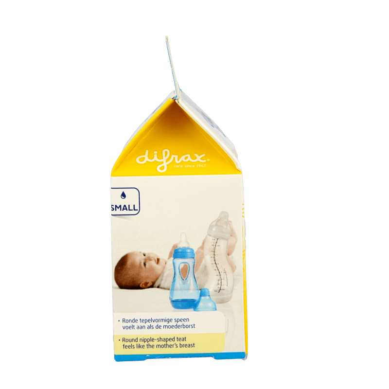 Difrax Flesspeen small 0+ natural 2 Stuks - DrogistWereld