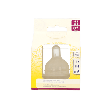 Difrax Flesspeen soft breed 1 - 2 - 3 2 Stuks - DrogistWereld