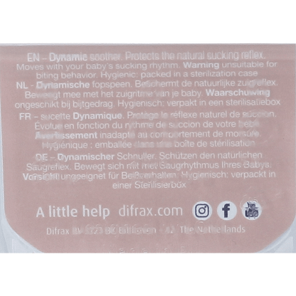 Difrax Fopspeen glow dynamic 6 - 18 mnd ivory/blush 2 Stuks - DrogistWereld