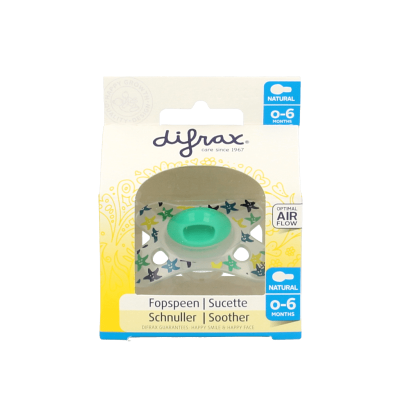 Difrax Fopspeen natural 0 - 6 maanden assorti 1 Stuks - DrogistWereld