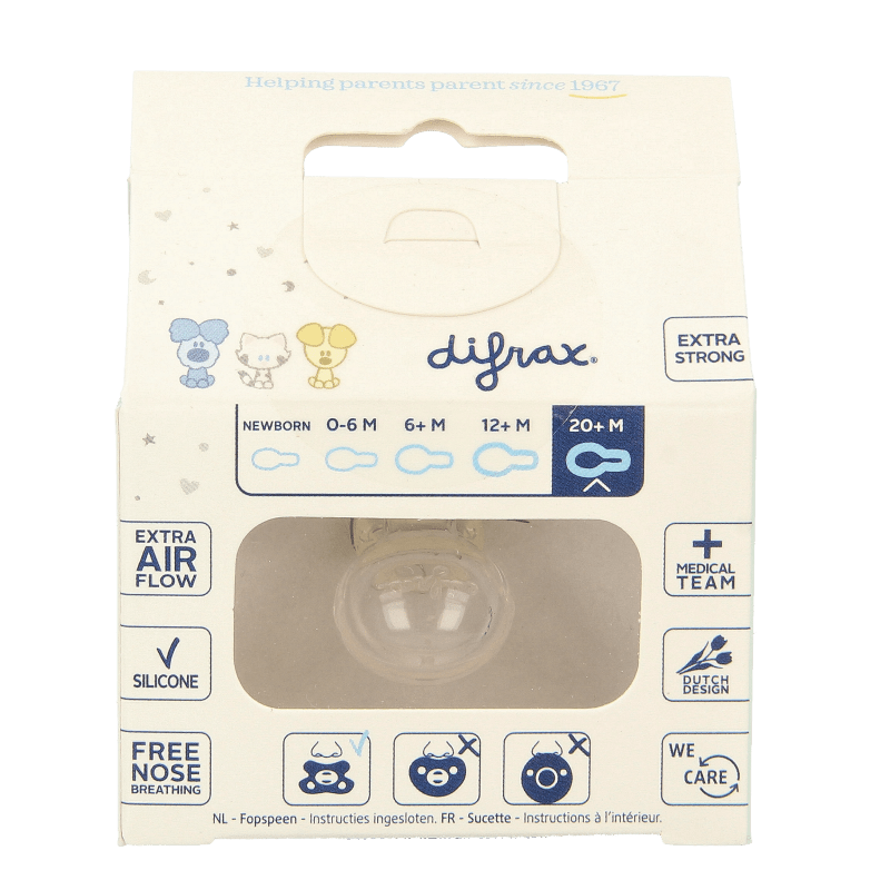 Difrax Fopspeen natural 20+ maanden Woezel & Pip 1 Stuks - DrogistWereld