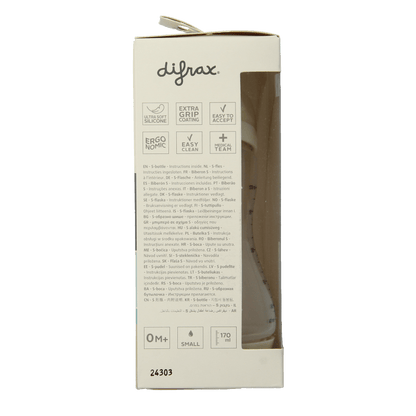 Difrax S - Fles natural creme 170ml 1 Stuks - DrogistWereld