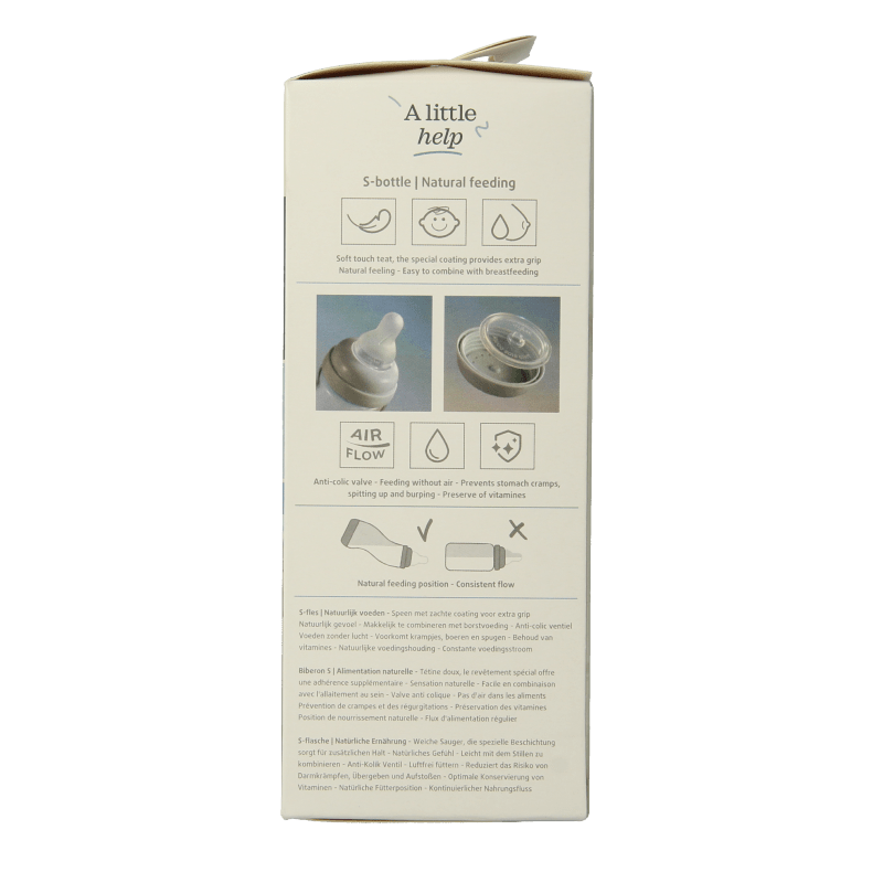 Difrax S - Fles natural creme 170ml 1 Stuks - DrogistWereld