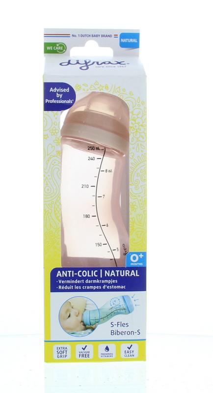 Difrax S - Fles natural roze 250ml 1 Stuks - DrogistWereld