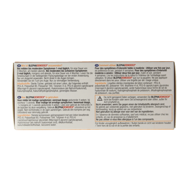 Diversen Blephademodex reiniging tissues 30 Stuks - DrogistWereld
