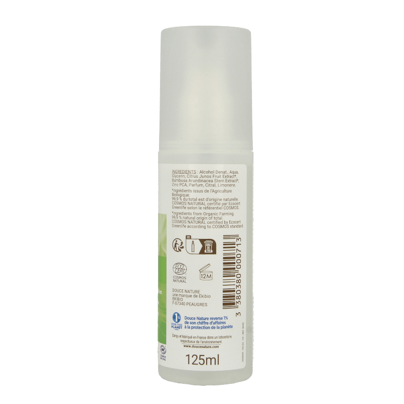 Douce Nature Deodorant spray bio 125 Milliliter - DrogistWereld